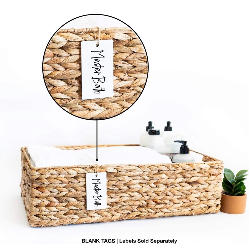 🔵5/$25🔵 NIB Savvy & Sorted White Acrylic Basket Label Tags